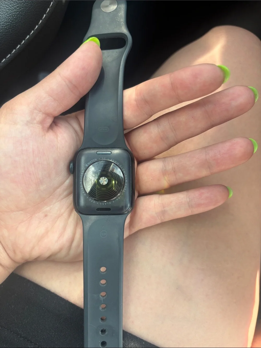 Apple Watch with Black Silicone Band